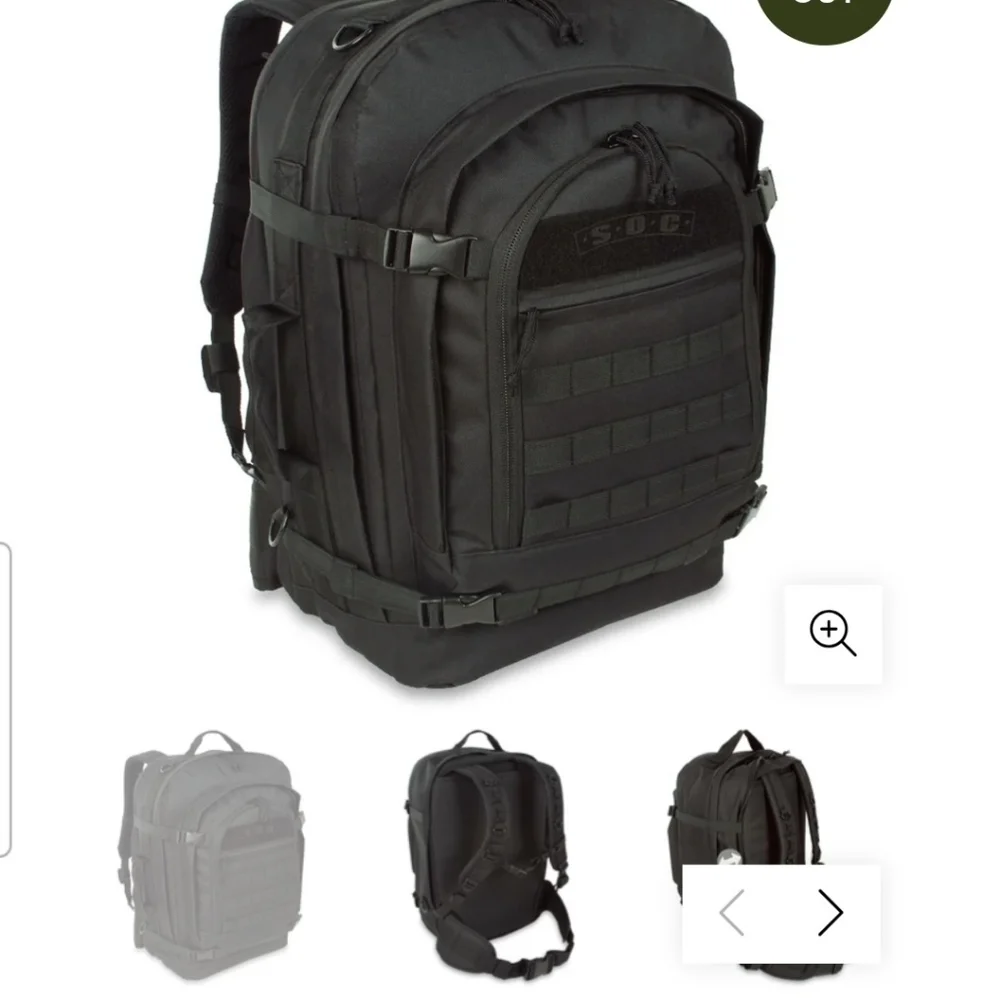 Sandpiper of California Black Military Mens Hiking Bugout Bag NEW - Picture 15 of 16